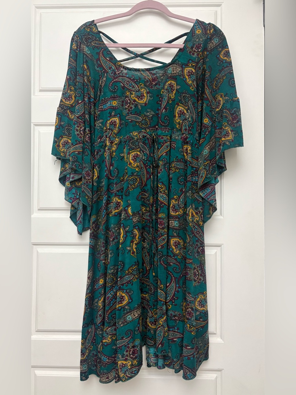 Earthbound Trading Co Dress Boho Hippie Paisley Sz Large